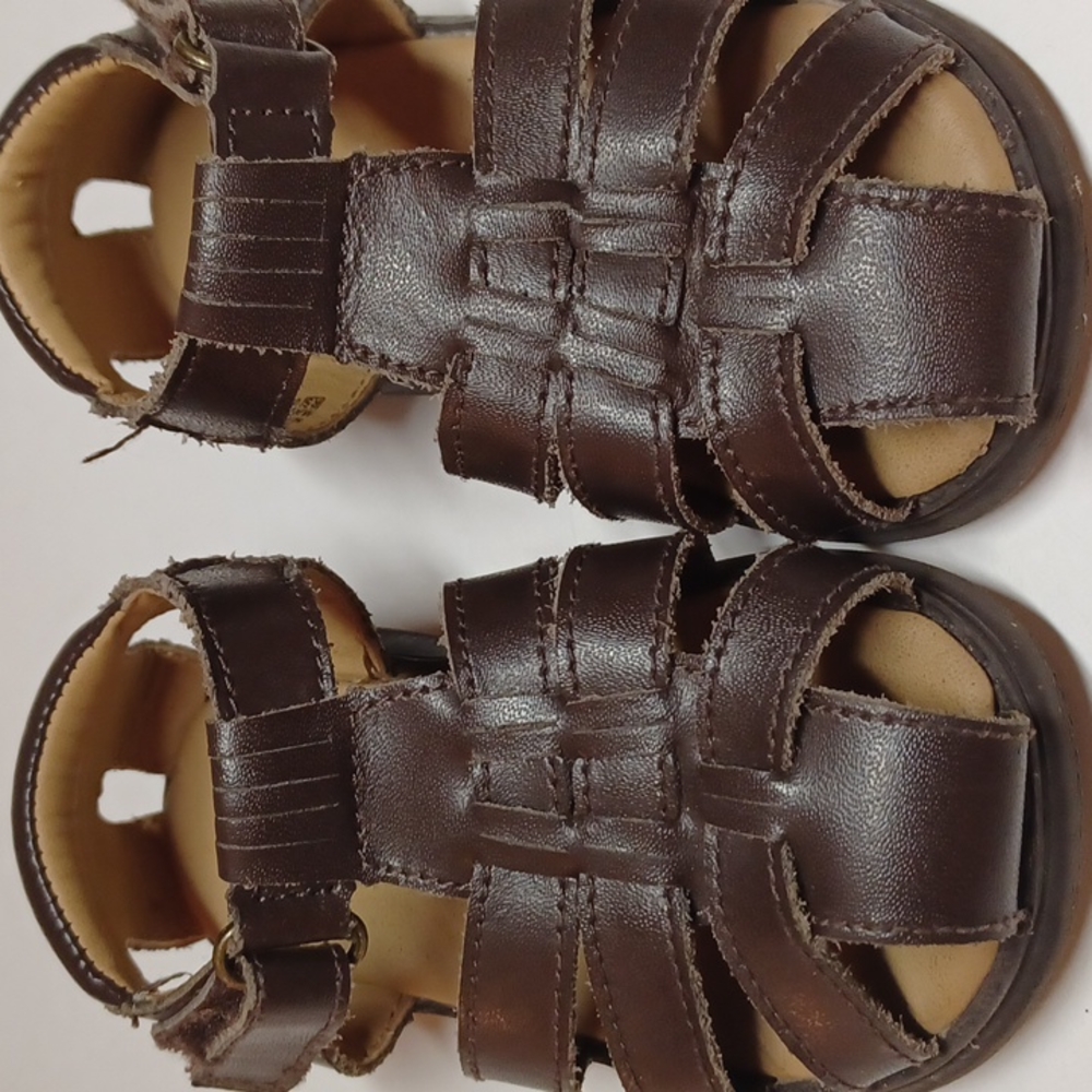 Scott Davis sailor kids brown sandals  size 6M leather upper